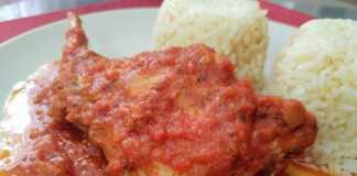 Κουνέλι Κοκινιστό με ρύζι