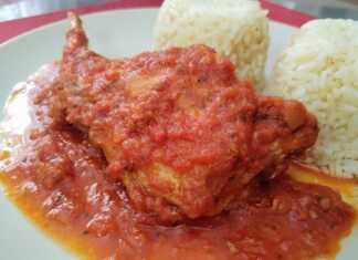 Κουνέλι Κοκινιστό με ρύζι