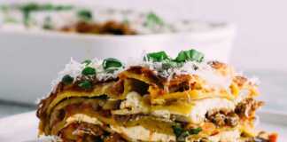 Λαζάνια με μελιτζανα και κιμά