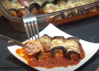 Ρολάκια μελιτζάνας με ζαμπόν και τυρί… Ρολάκια μελιτζάνας με ζαμπον και τυρί