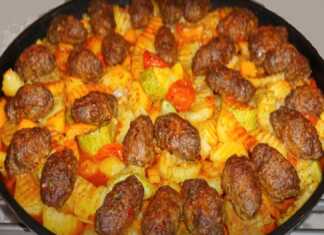 Σουτζουκάκια με πατάτες και κολοκυθάκια στο φούρνο Σουτζουκάκια με πατάτες και κολοκυθάκια