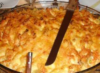 Σουφλέ ζυμαρικών με τυριά και ζαμπόν Σουφλέ Ζυμαρικών