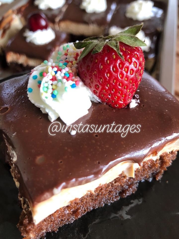 Τούρτα Ταψιού Καραμέλα Τούρτα Ταψιού Καραμέλα