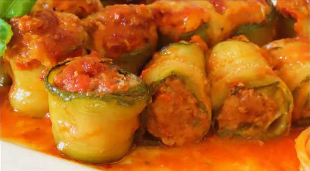 κολοκυθάκια γεμιστά7 Ρολάκια Κολοκυθιού γεμιστά