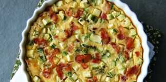 κολοκυθάκια με μπεικον και τυρι