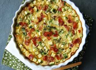 κολοκυθάκια με μπεικον και τυρι