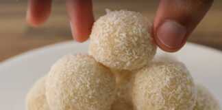 τρουφάκια λευκής σοκολάτας