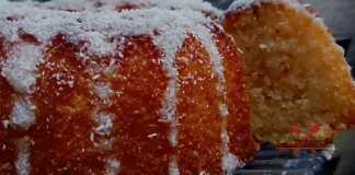 Κείκ Σιμιγδάλι με καρύδα