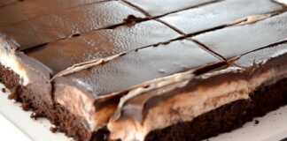 Πάστα Ταψιού σοκολάτας με κρέμα