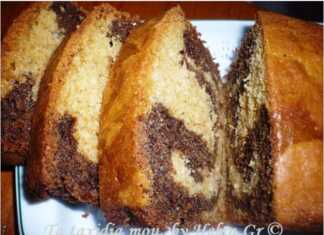 Δίχρωμο κέικ με καφέ Εσπρέσο