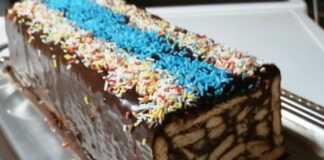 Κορμός Σοκολάτας με καρύδι