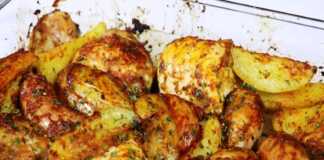 Κοτόπουλο βραστό και μετά στο φούρνο