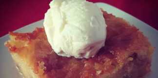 Πορτοκαλόπιτα με παγωτό