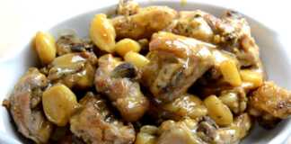 σκορδάτο κοτόπουλο στο τηγάνι