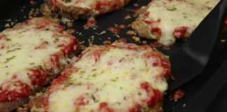 Σνιτσελ με σάλτσα και τυρι