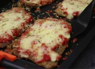 Σνιτσελ με σάλτσα και τυρι