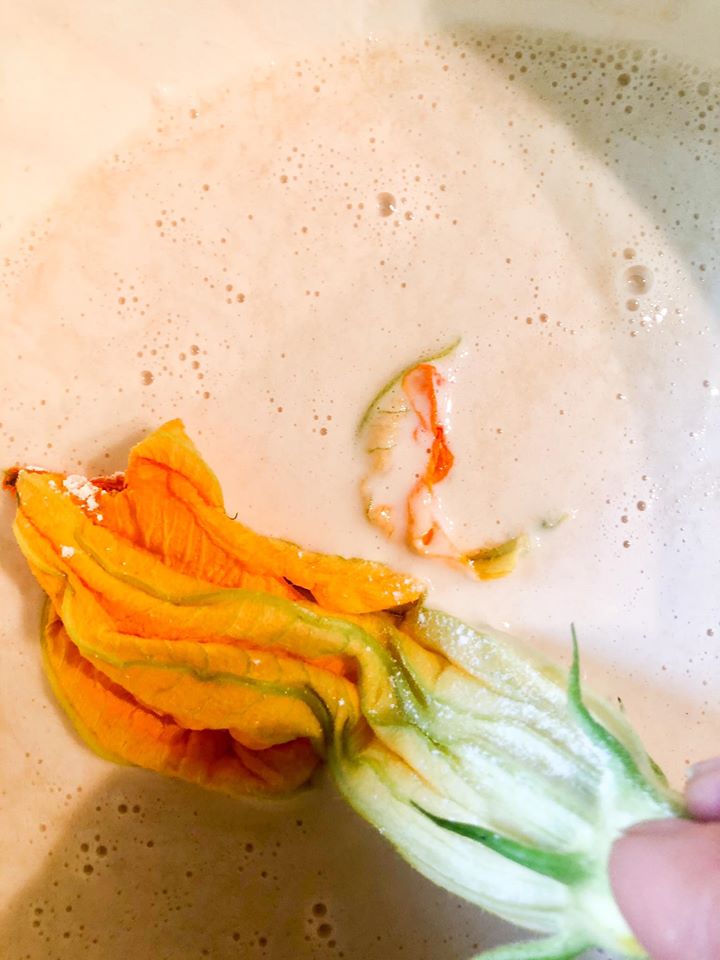 Τηγανιτοί κολοκυθοανθοί