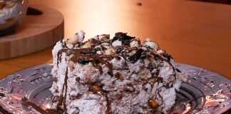 Γλυκό Ψυγείου με Πραλίνα Φουντουκιού.