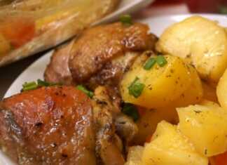 Κοτόπουλο με πατάτες σε σακούλα