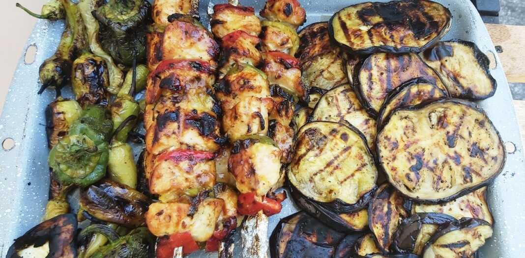 Σουβλάκια με ψητά λαχανικά