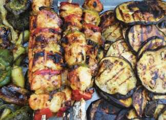 Σουβλάκια με ψητά λαχανικά