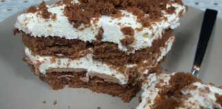 Γλυκό Ψυγείου με παντεσπάνι