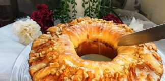 Κεικ μήλου με καρυδι