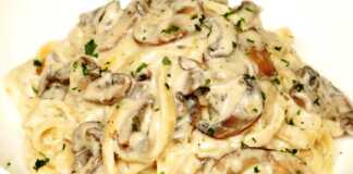 ζυμαρικά με μανιτάρια και σκόρδο
