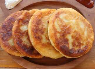 Πατατοτηγανίτες γεμιστές με κιμά