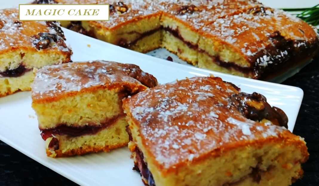 Σιροπιαστό κέικ με μαρμελάδα