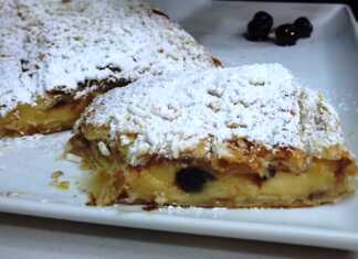 Στρουντελ με κρέμα - μαρμελάδα