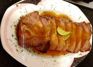 Ψητό Μοσχάρι σε Κόκκινο Κρασί με Λαχανικά