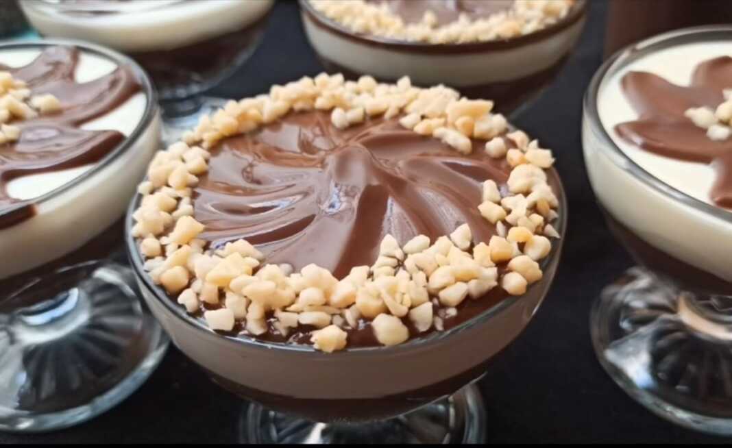 κρεμα βανίλια-σοκολάτα Γλυκό βανίλια σοκολάτα σε 5 λεπτά