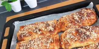 τραγανή τυροπιτα με μέλι και καρύδι