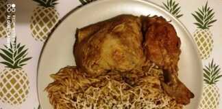 Κοτοπουλο κοκκινιστο με χειροποιητη μανεστρουλα