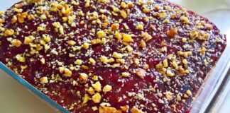 Σοκολάτενιο Κέικ μήλου με καρύδι