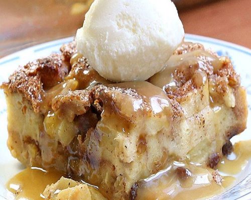 Μιλόπιτα με πουτίγκα ψωμιού