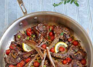 Μαριναρισμένα παιδάκια με Μανιτάρια και Ντομάτες