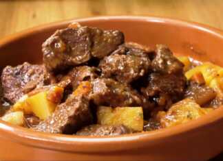 Μοσχάρι με κόκκινο κρασί