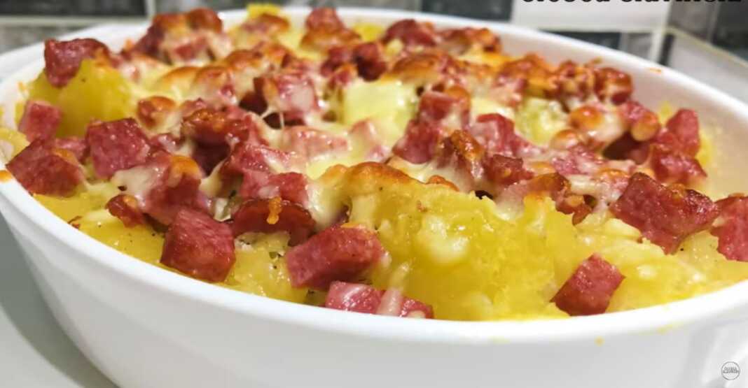 Πατατες στο φουρνο με αλλαντικα2