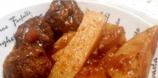 Κεφτεδάκια στο φούρνο με πατάτες!!! κεφτεδακια στο φουρνο με πατατες