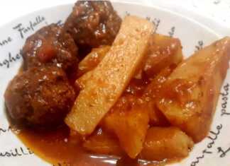 κεφτεδακια στο φουρνο με πατατες