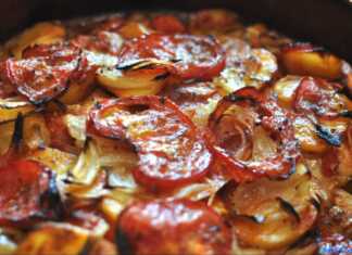 κοτοπουλο με ντοματα και κρεμμυδια