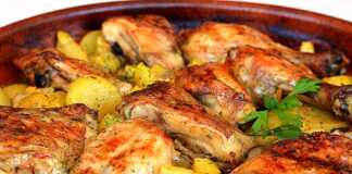 κοτόπουλο με πατάτες στο φούρνο