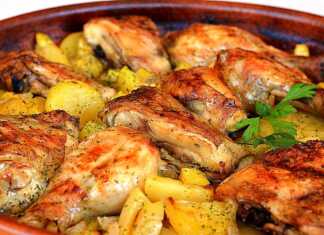 κοτόπουλο με πατάτες στο φούρνο