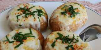 Γεμιστές ψητές πατατες