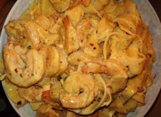 Ζυμαρικά με γαρίδες με σπιτική σάλτσα