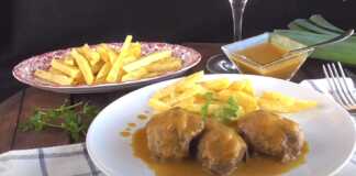 Μοσχάρι με πατάτες τηγανιτές