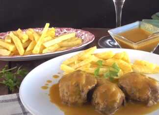 Μοσχάρι με πατάτες τηγανιτές