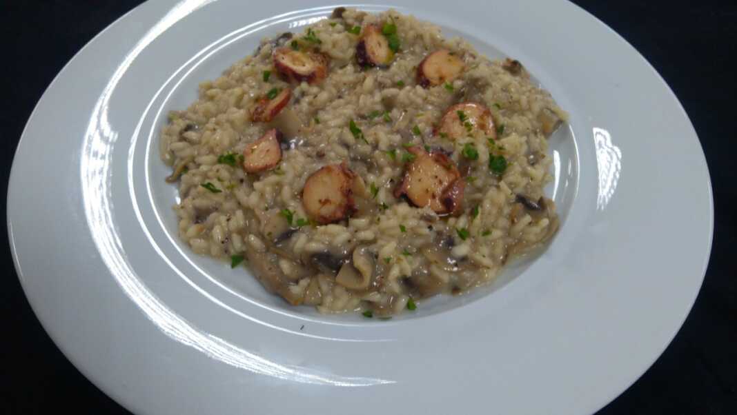 Ριζότο Μανιτάρια με χταπόδι